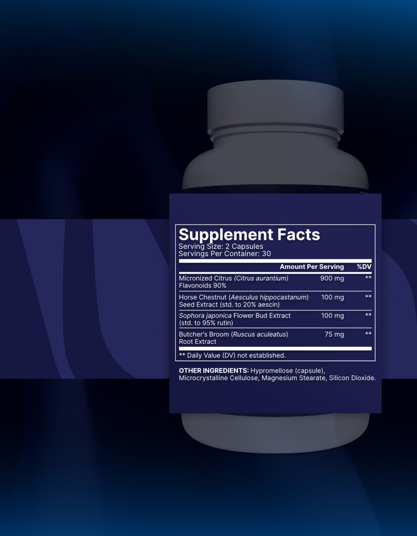 Circulex supplement facts label