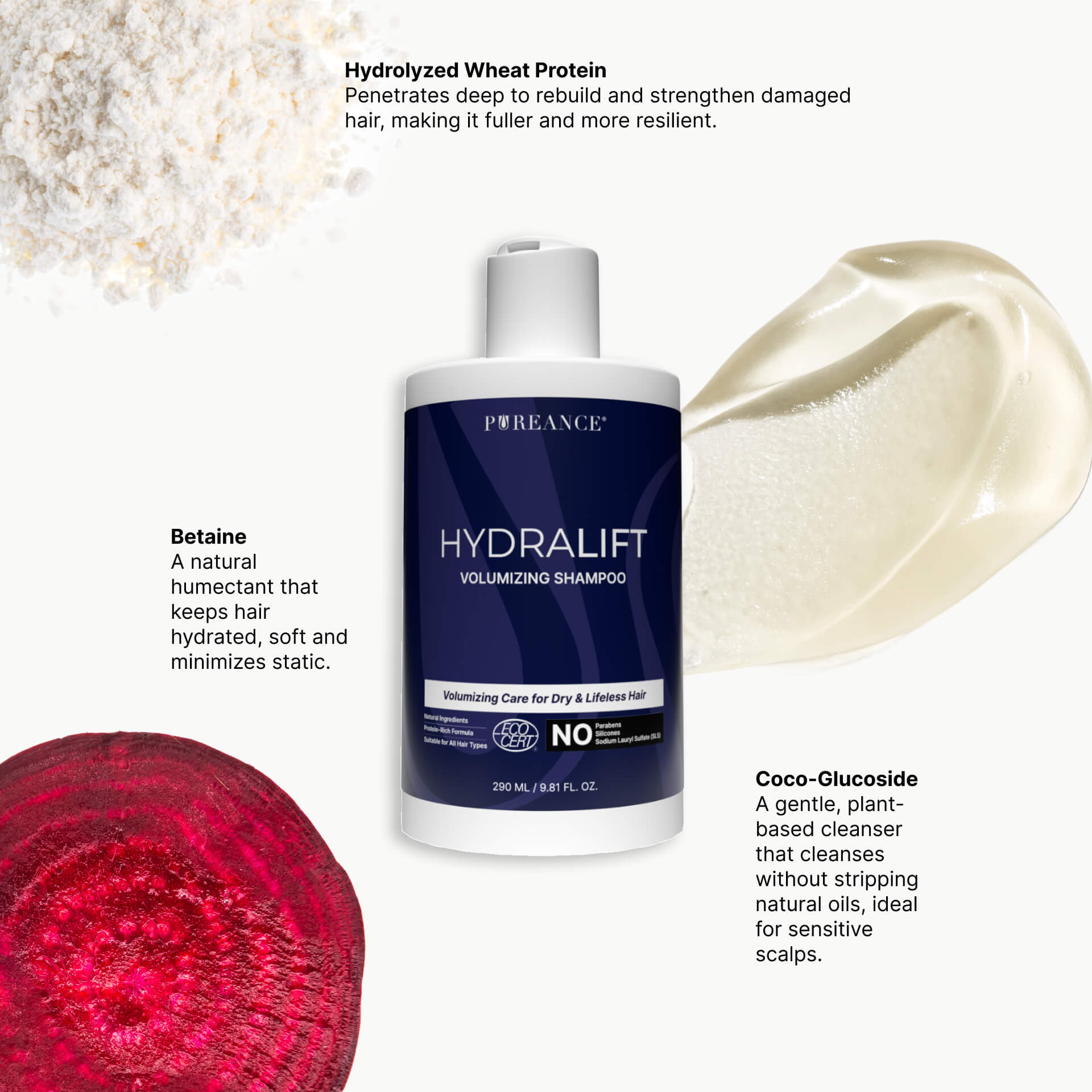 Key ingredients in Hydralift Volumizing Shampoo