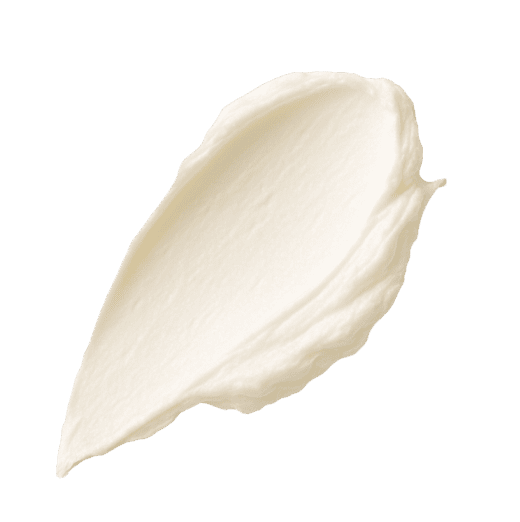 A soft, white whipped butter texture with a smooth, velvety look