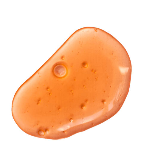 A golden-orange gel-like texture with a smooth, slightly textured surface
