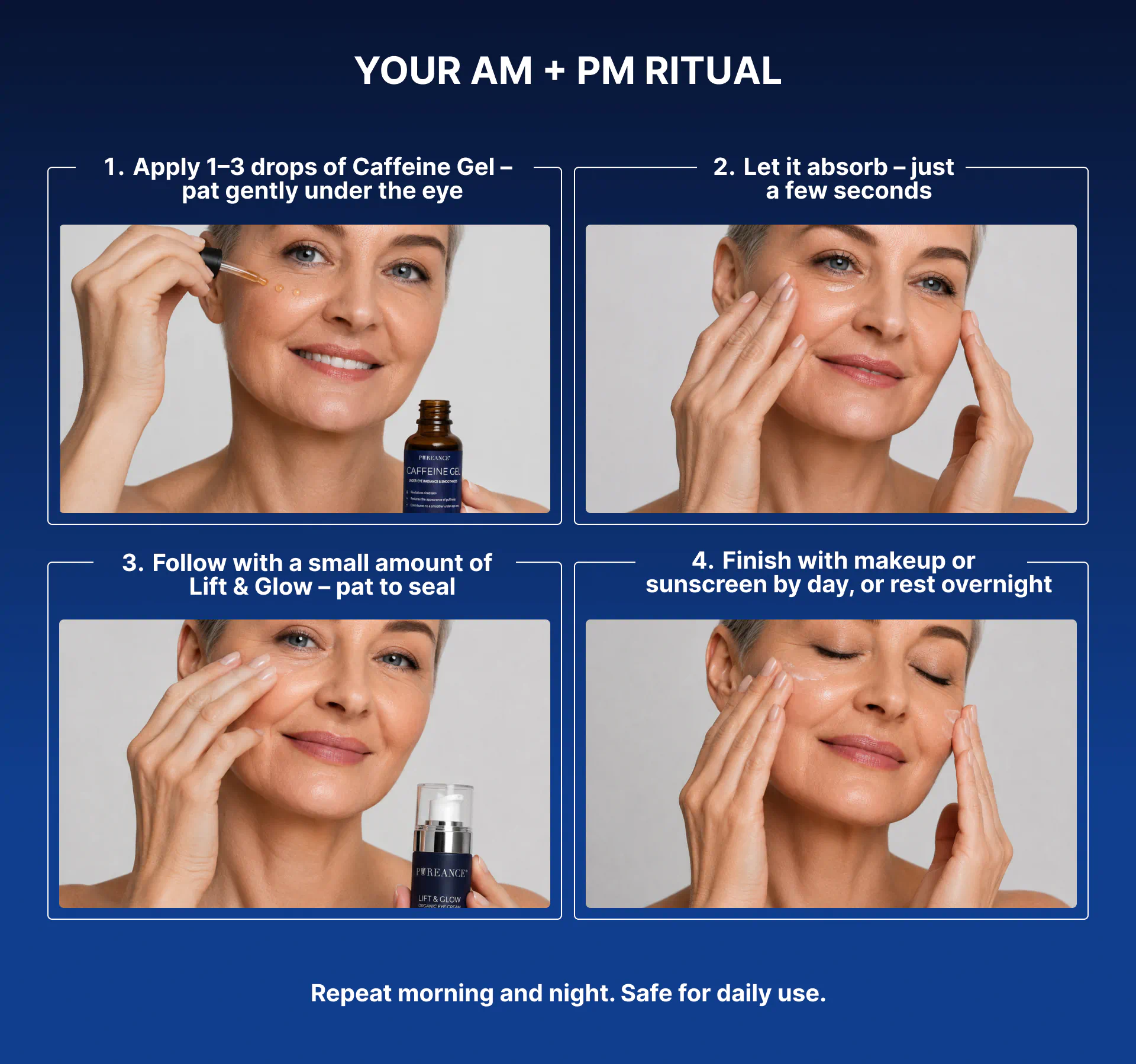 Under-Eye Renewal System AM and PM step-by-step ritual