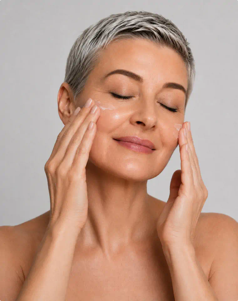 Finished under-eye routine
